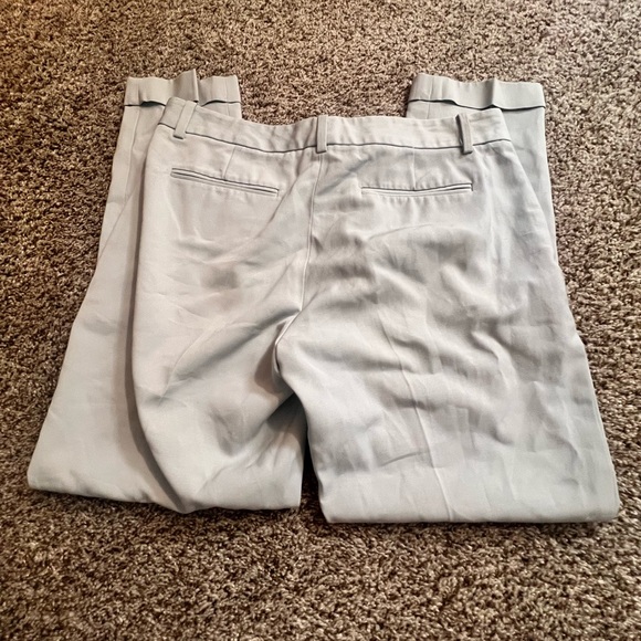 Theory Womens Mid Rise Slim Straight Pleated Dress Pants Light Blue Size 8 - Picture 11 of 16